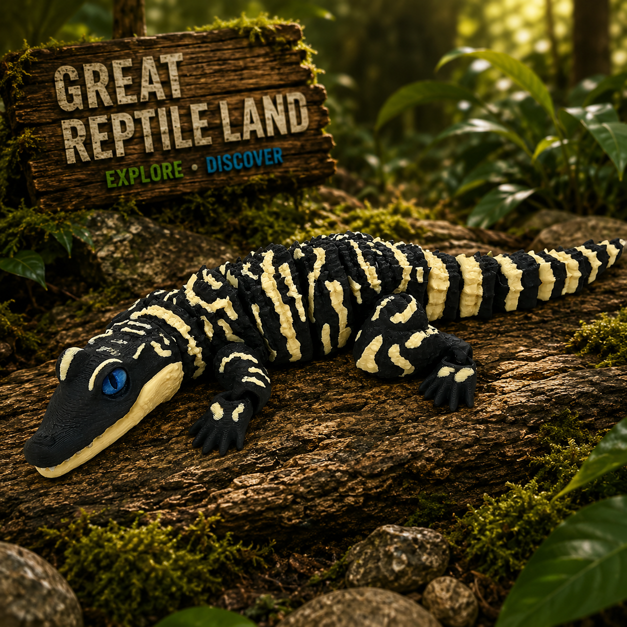 Prospect 3D - 3D Printed Alligator Figurine – 9.5" Long - Great Reptile Land
