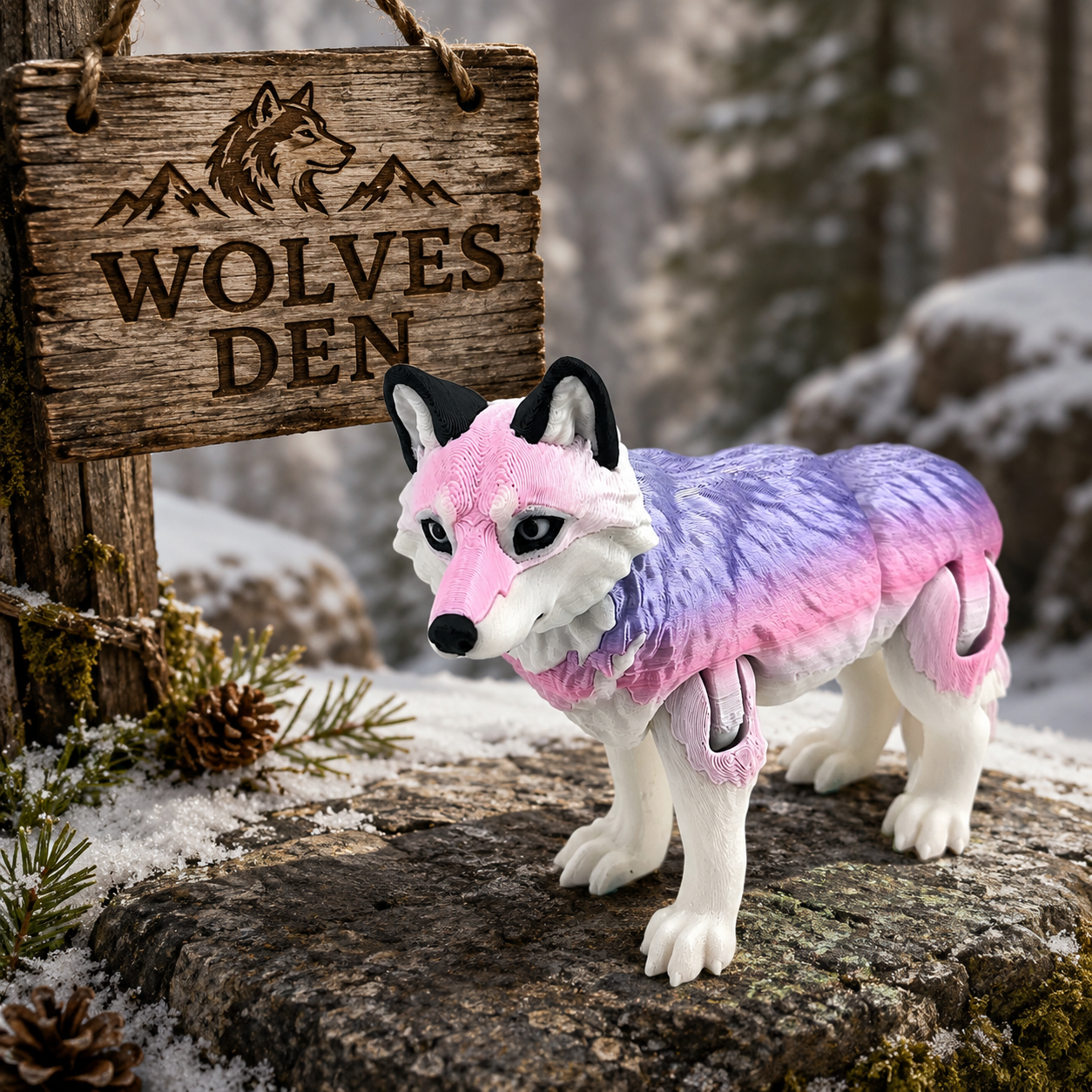 Prospect 3D - Wolves Den - Realistic Wolf -Beautiful Home Decor