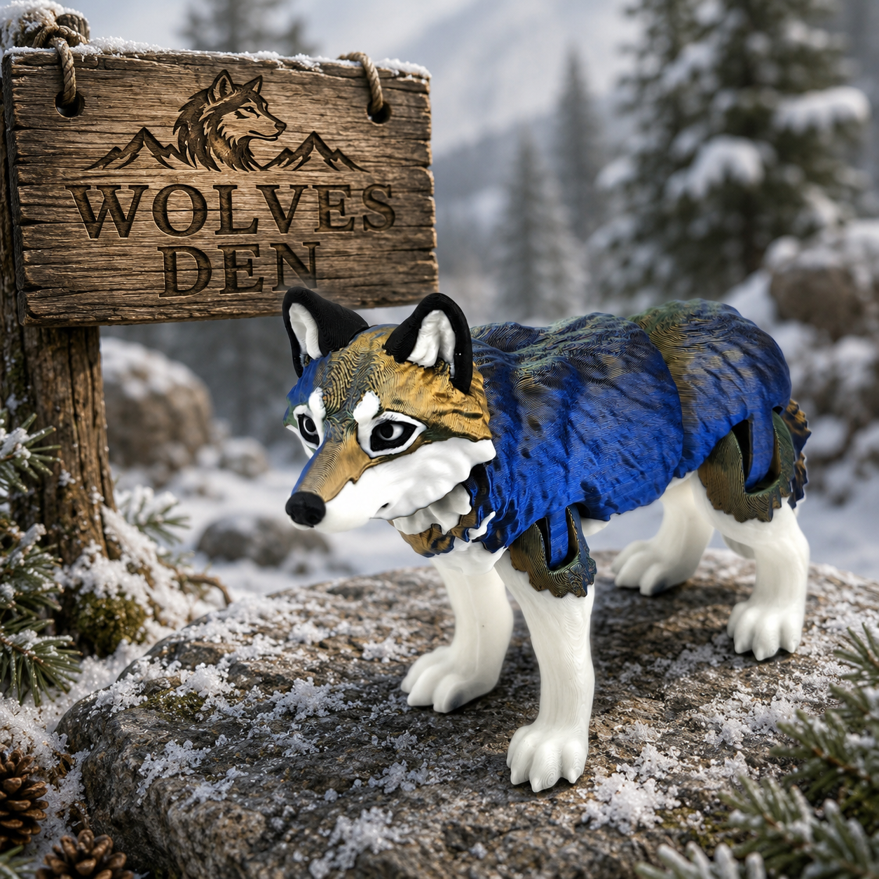 Prospect 3D - Wolves Den - Realistic Wolf -Beautiful Home Decor