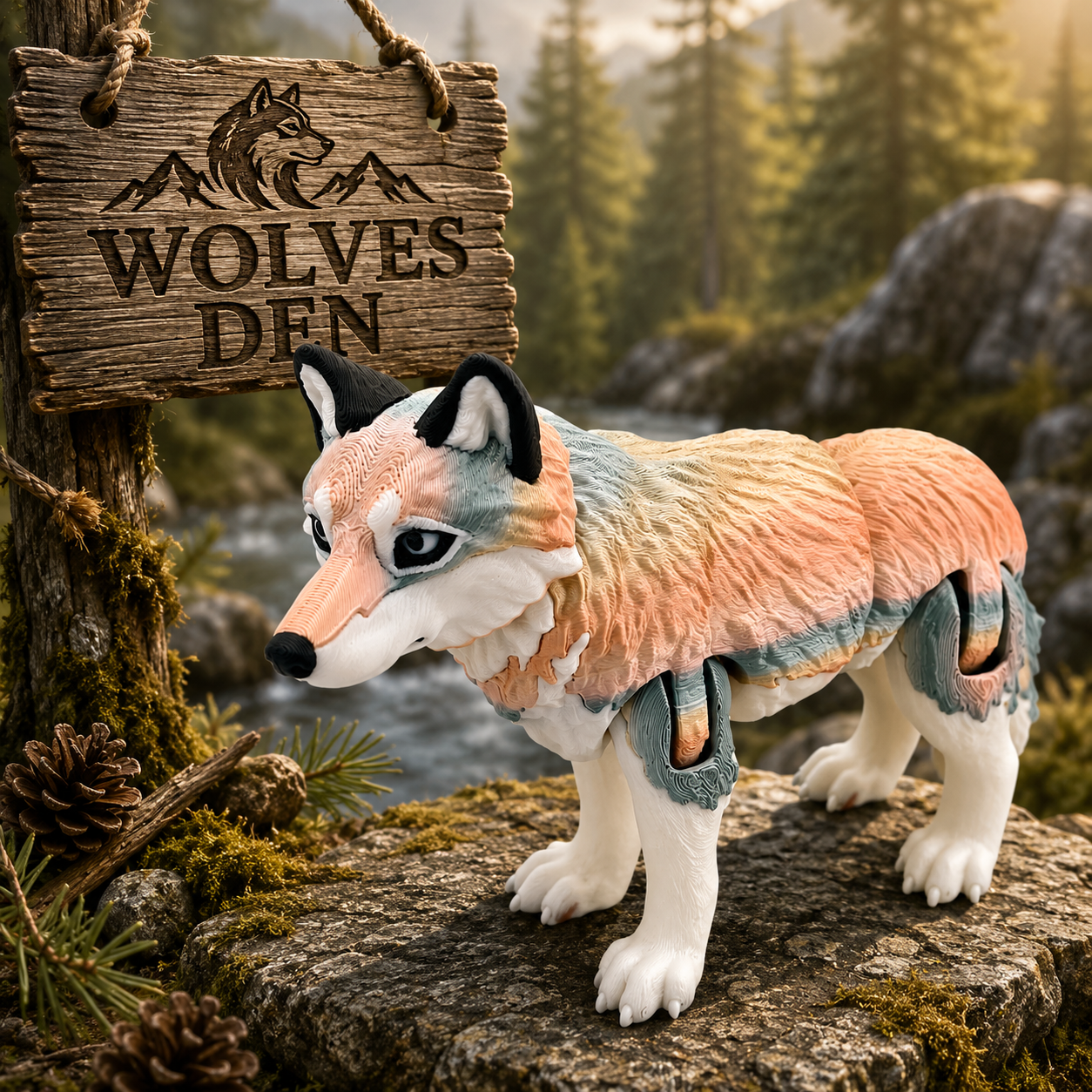 Prospect 3D - Wolves Den - Realistic Wolf -Beautiful Home Decor