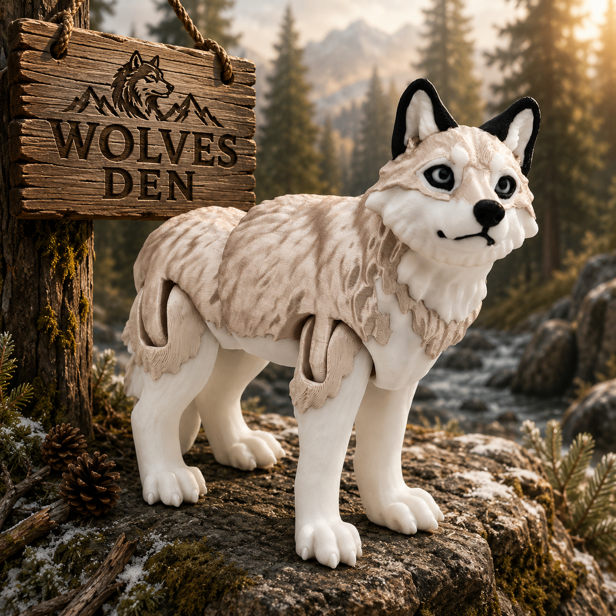 Prospect 3D - Wolves Den - Realistic Wolf -Beautiful Home Decor