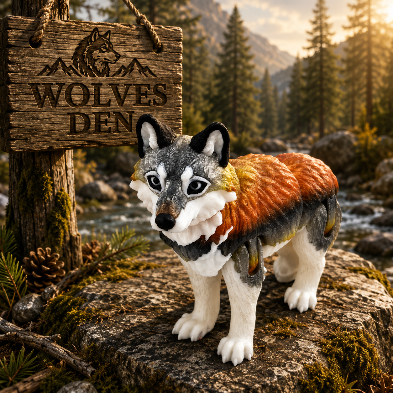 Prospect 3D - Wolves Den - Realistic Wolf -Beautiful Home Decor