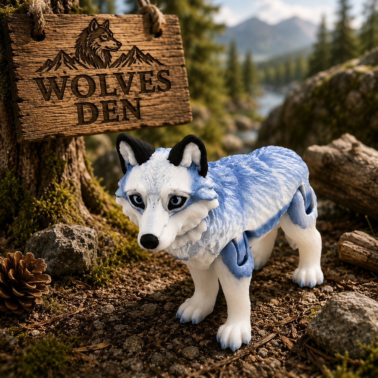 Prospect 3D - Wolves Den - Realistic Wolf -Beautiful Home Decor