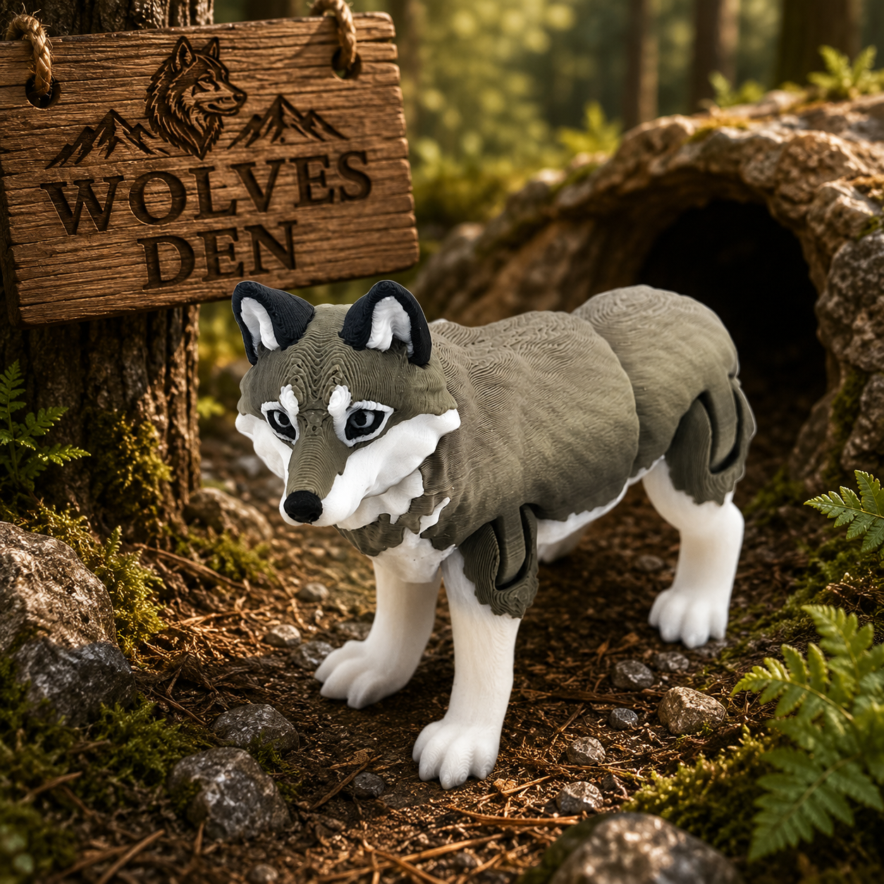 Prospect 3D - Wolves Den - Realistic Wolf -Beautiful Home Decor