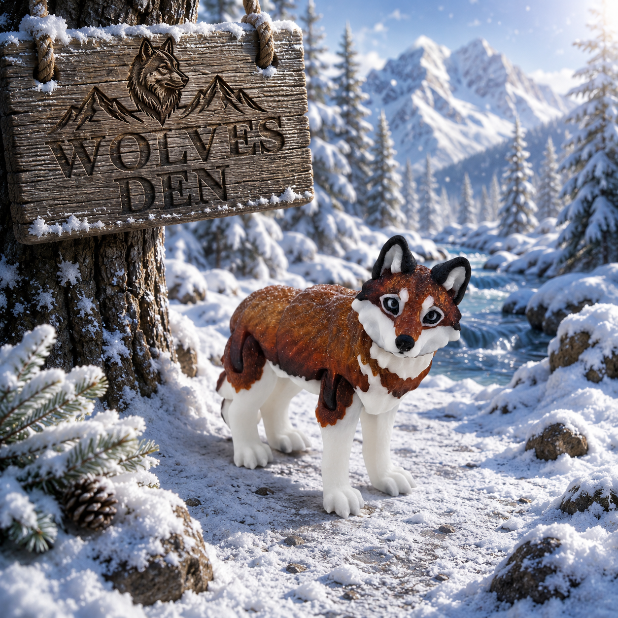 Prospect 3D - Wolves Den - Realistic Wolf -Beautiful Home Decor