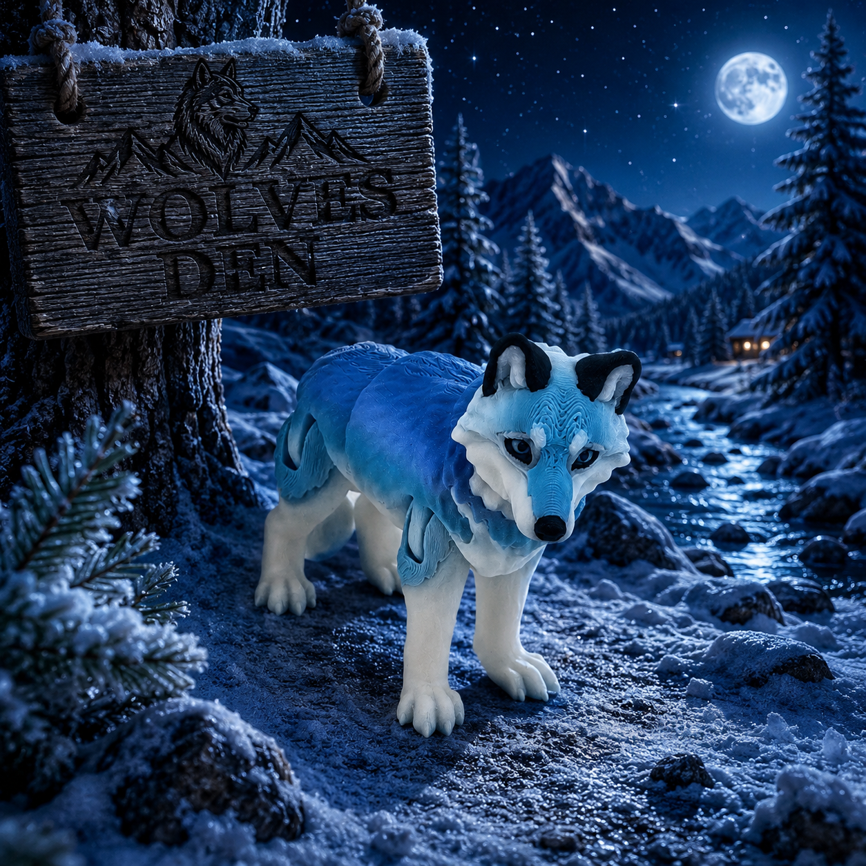 Prospect 3D - Wolves Den - Realistic Wolf -Beautiful Home Decor