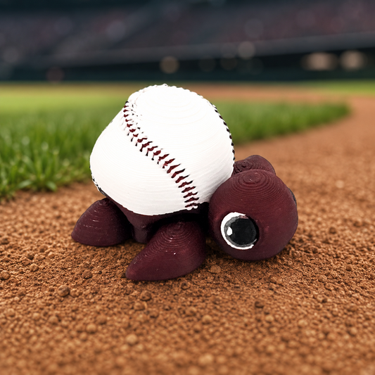 Prospect 3D - Sports Theme Mini Sea Turtle – 3D Printed – Baseball, Basketball, Soccer, Hockey - Sea Turtle Island Collection