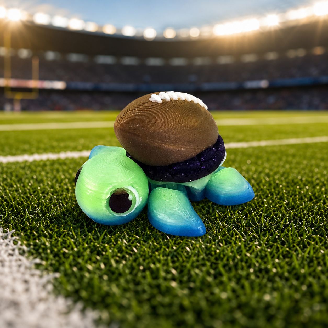 Prospect 3D - Sports Theme Mini Sea Turtle – 3D Printed – Baseball, Basketball, Soccer, Hockey - Sea Turtle Island Collection