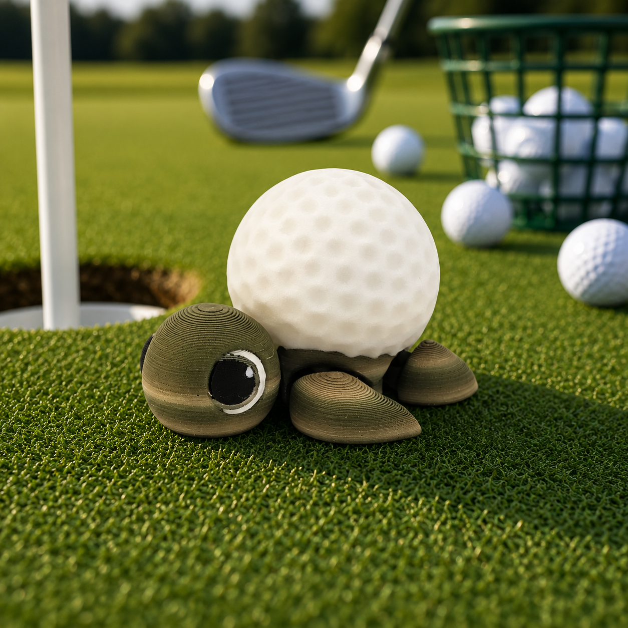 Prospect 3D - Sports Theme Mini Sea Turtle – 3D Printed – Baseball, Basketball, Soccer, Hockey - Sea Turtle Island Collection
