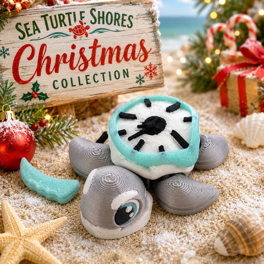 Prospect 3D - Sea Turtle Island - 3D Printed Miniature Christmas Theme Sea Turtles