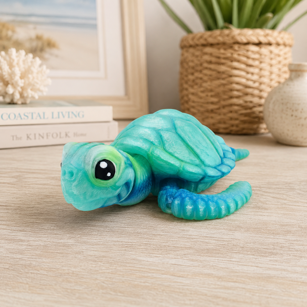 Prospect 3D -3D Printed Jumbo Sea Turtle – Coastal Ocean Decor | 9.5" x 10.5"