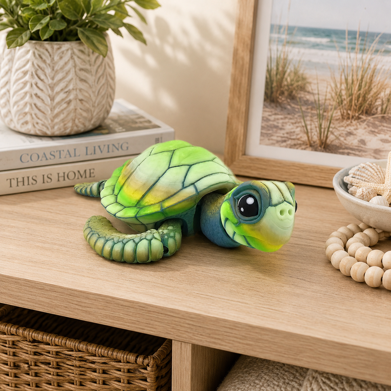 Prospect 3D -3D Printed Jumbo Sea Turtle – Coastal Ocean Decor | 9.5" x 10.5"