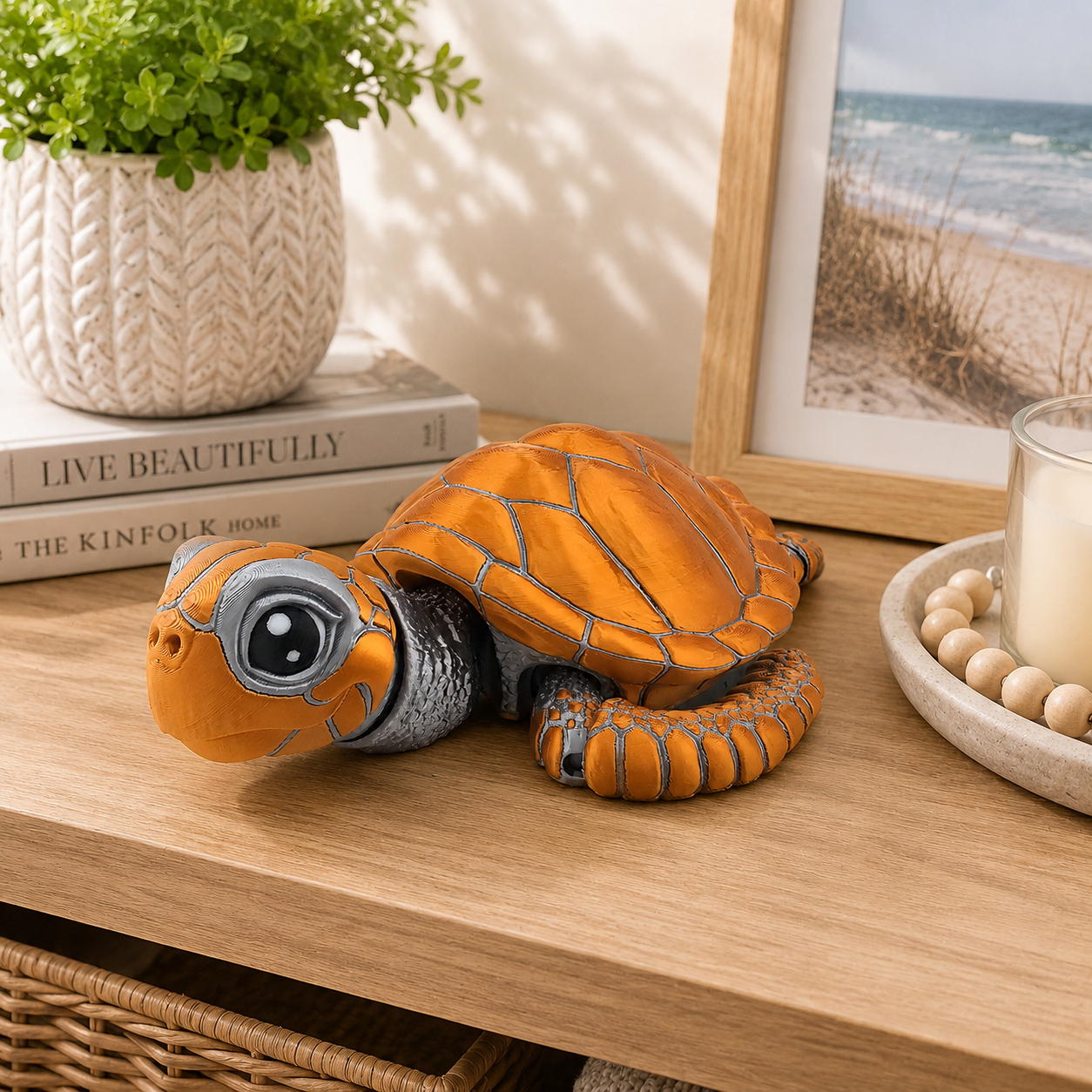 Prospect 3D -3D Printed Jumbo Sea Turtle – Coastal Ocean Decor | 9.5" x 10.5"