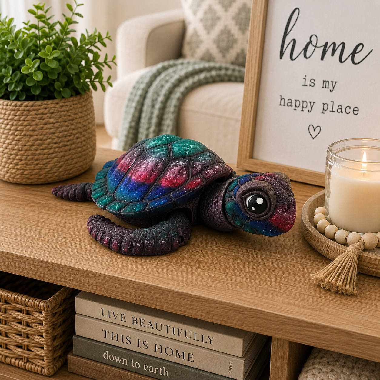 Prospect 3D -3D Printed Jumbo Sea Turtle – Coastal Ocean Decor | 9.5" x 10.5"