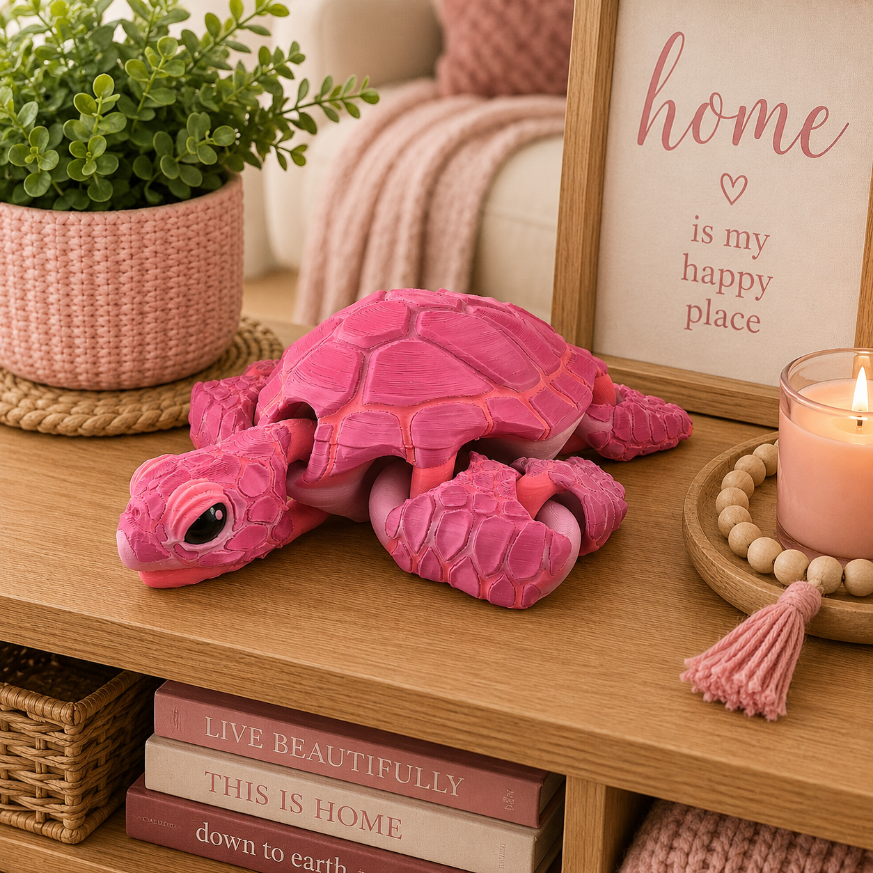 Prospect 3D -3D Printed Jumbo Sea Turtle – Coastal Ocean Decor | 9.5" x 10.5"