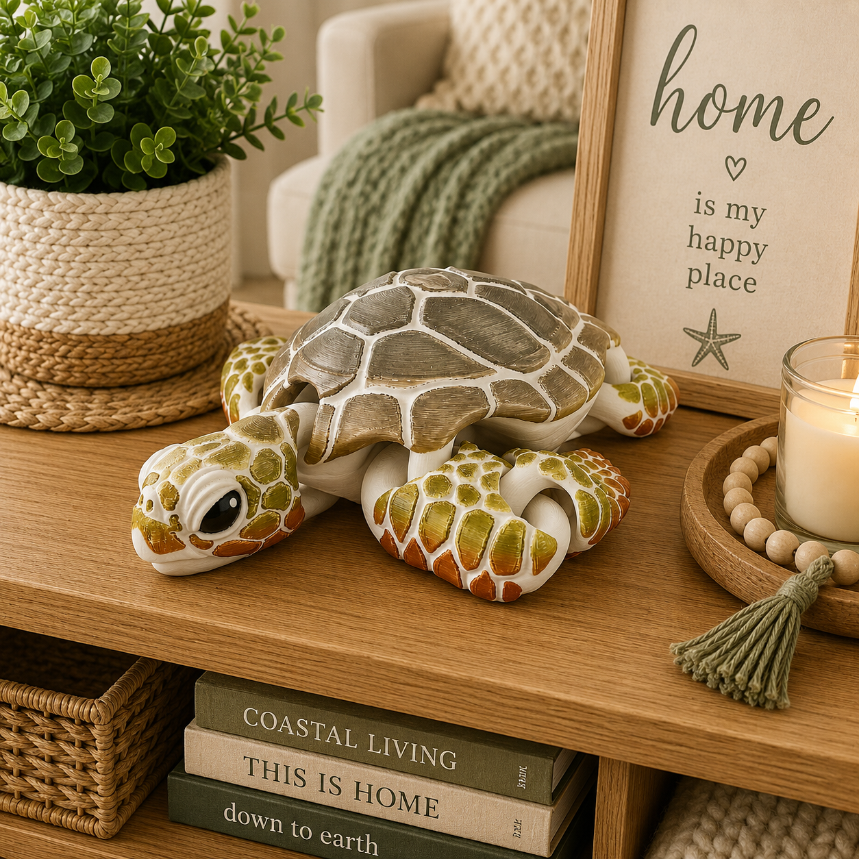 Prospect 3D -3D Printed Jumbo Sea Turtle – Coastal Ocean Decor | 9.5" x 10.5"