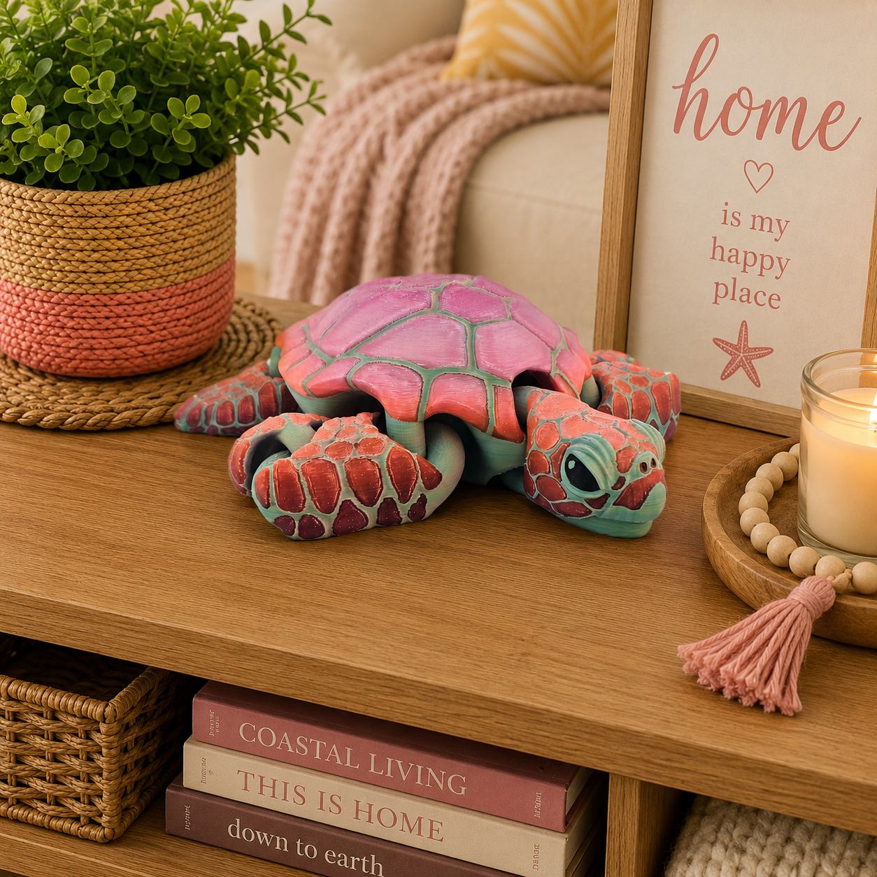 Prospect 3D -3D Printed Jumbo Sea Turtle – Coastal Ocean Decor | 9.5" x 10.5"