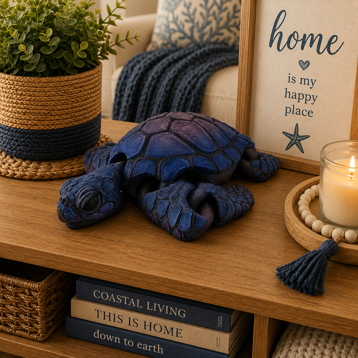 Prospect 3D -3D Printed Jumbo Sea Turtle – Coastal Ocean Decor | 9.5" x 10.5"