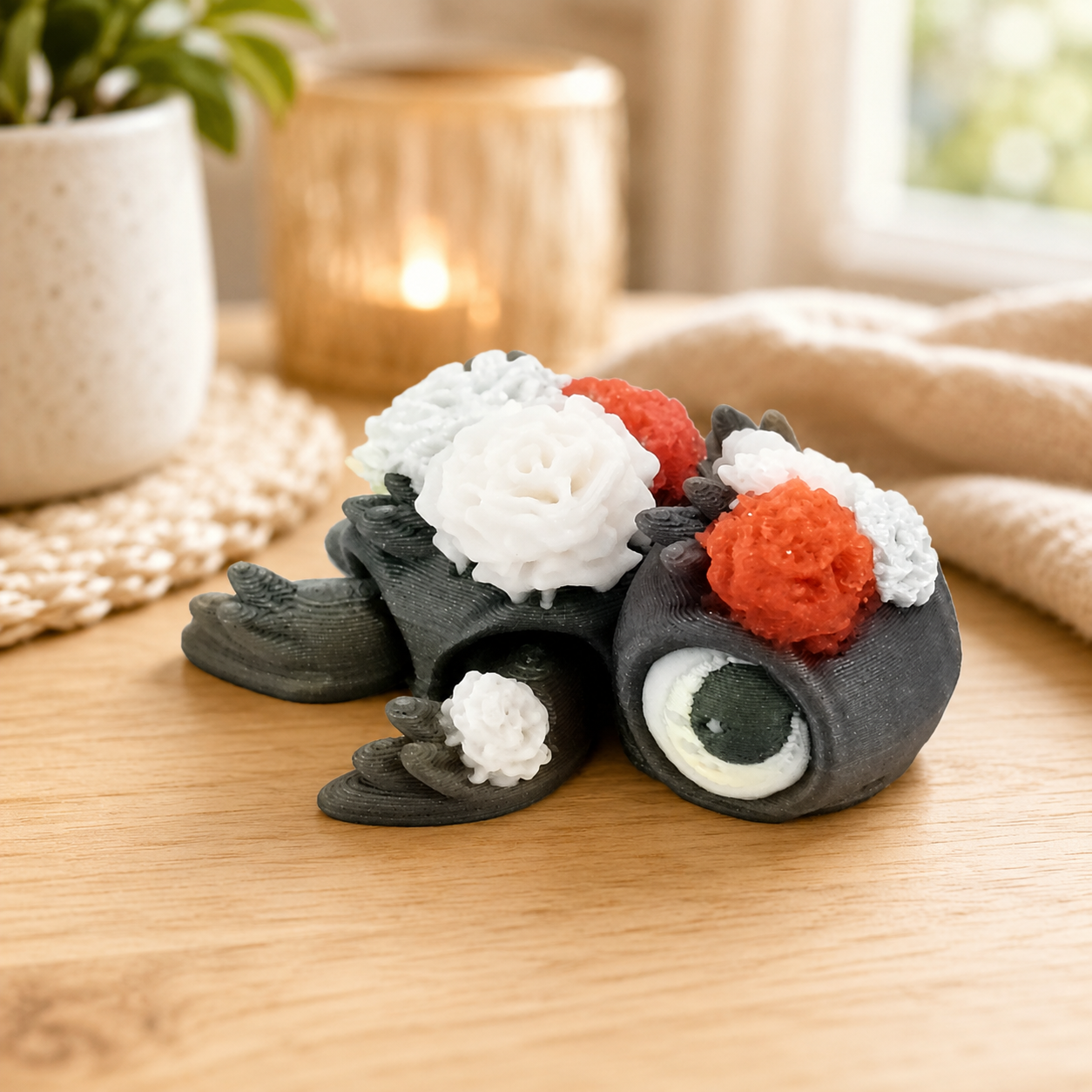 Prospect 3D - Flower Theme Mini Sea Turtle – 3D Printed Figurine (2") - Sea Turtle Island