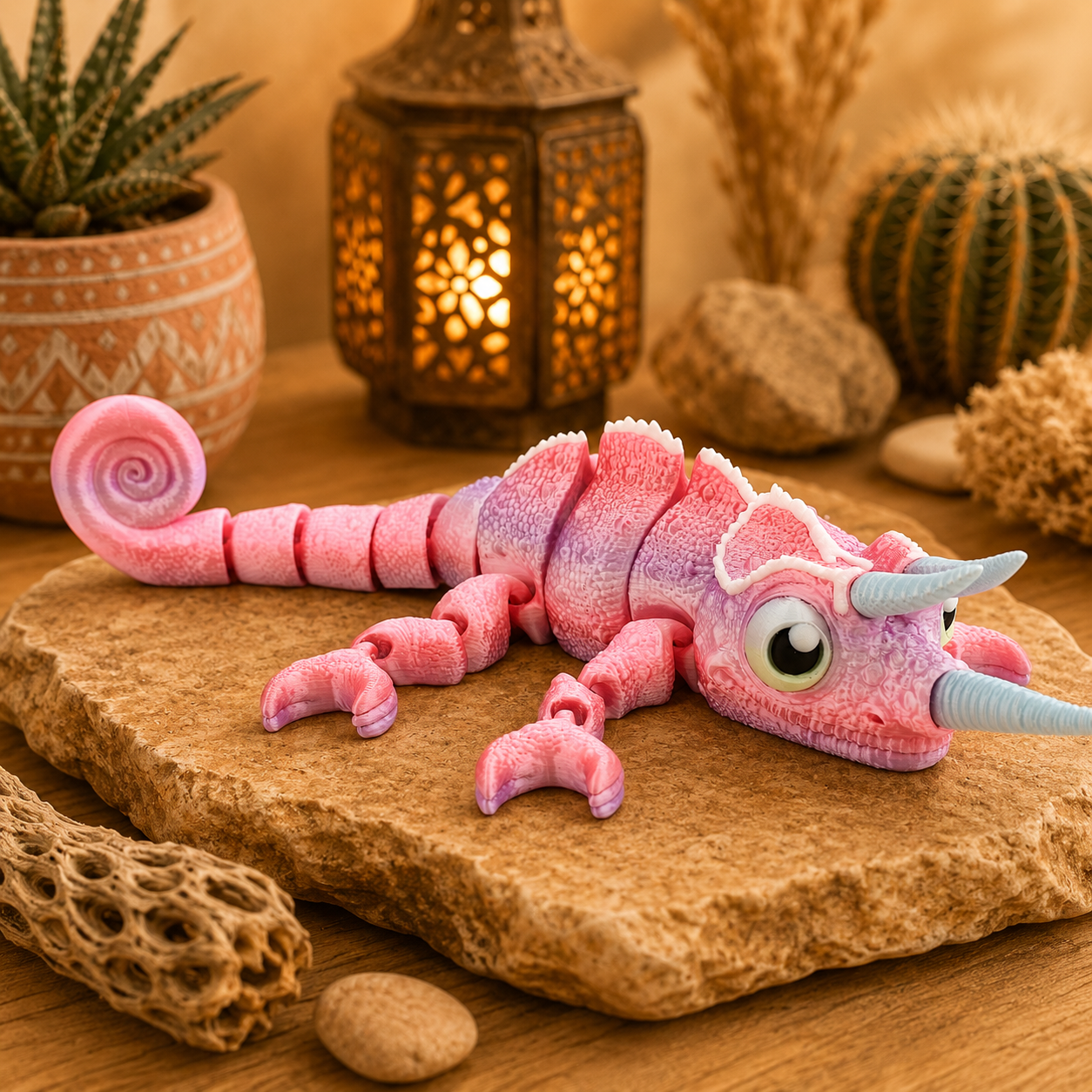 Prospect 3D - Articulated 3D Printed Chameleon – Great Reptile Land - 10.5" Long