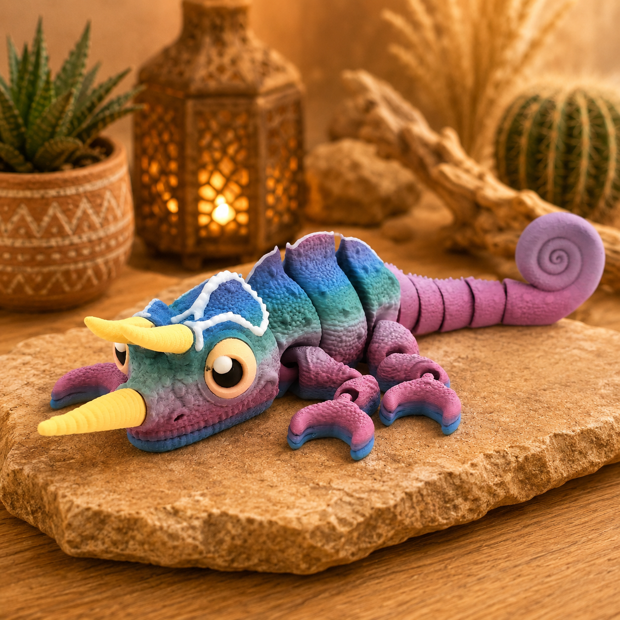 Prospect 3D - Articulated 3D Printed Chameleon – Great Reptile Land - 10.5" Long