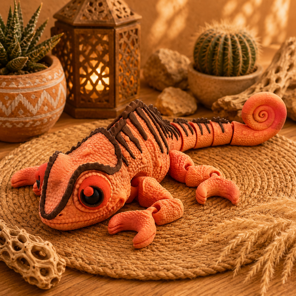 Prospect 3D - Articulated 3D Printed Chameleon – Great Reptile Land - 10.5" Long