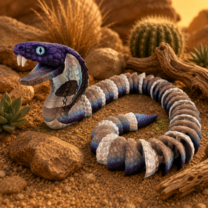 Prospect 3D - 3D Printed Realistic Snakes – 24"–30" Poseable Reptile Models (King Cobra, Copperhead, Horned Viper, Gaboon Viper &amp; More)