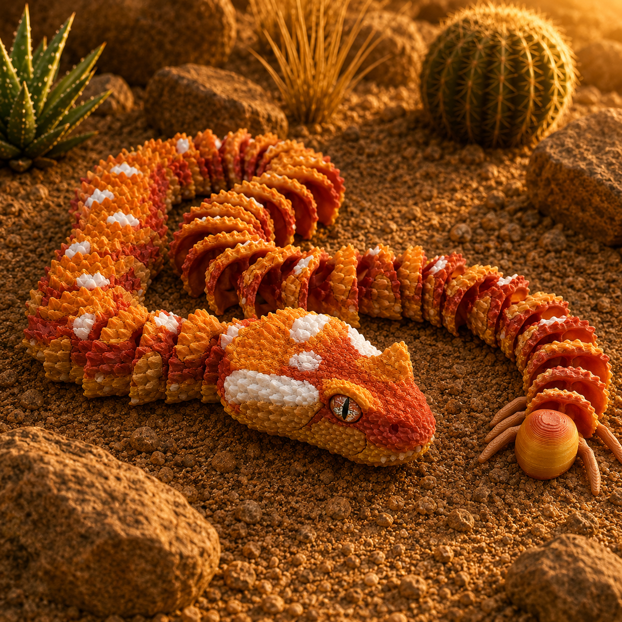Prospect 3D - 3D Printed Realistic Snakes – 24"–30" Poseable Reptile Models (King Cobra, Copperhead, Horned Viper, Gaboon Viper &amp; More)