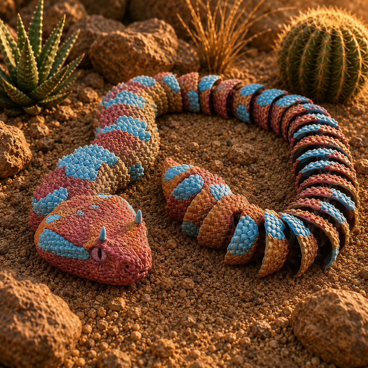 Prospect 3D - 3D Printed Realistic Snakes – 24"–30" Poseable Reptile Models (King Cobra, Copperhead, Horned Viper, Gaboon Viper &amp; More)