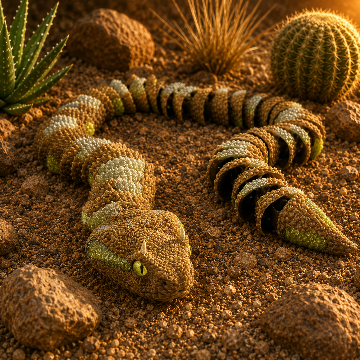 Prospect 3D - 3D Printed Realistic Snakes – 24"–30" Poseable Reptile Models (King Cobra, Copperhead, Horned Viper, Gaboon Viper &amp; More)