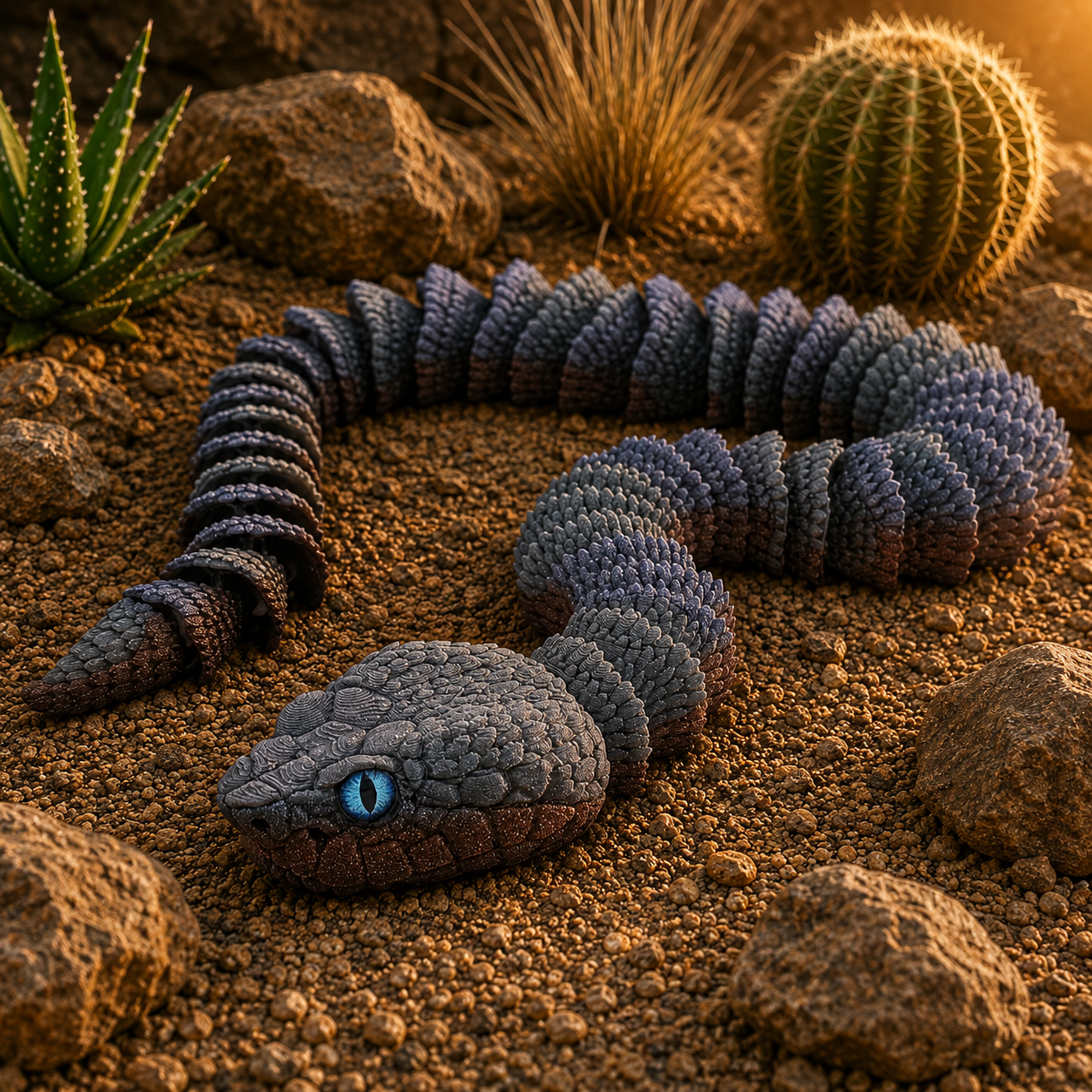 Prospect 3D - 3D Printed Realistic Snakes – 24"–30" Poseable Reptile Models (King Cobra, Copperhead, Horned Viper, Gaboon Viper &amp; More)