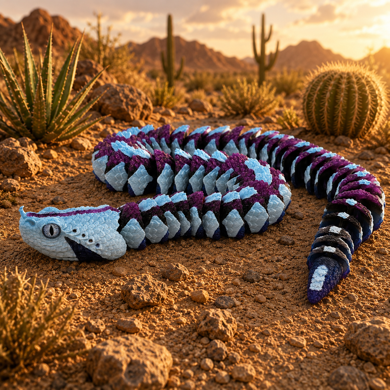 Prospect 3D - 3D Printed Realistic Snakes – 24"–30" Poseable Reptile Models (King Cobra, Copperhead, Horned Viper, Gaboon Viper &amp; More)