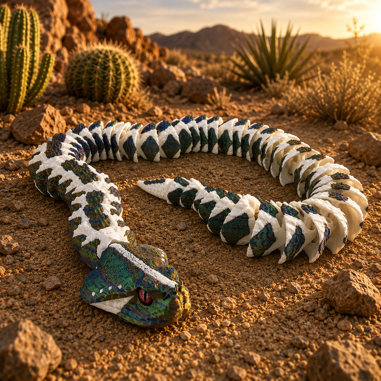 Prospect 3D - 3D Printed Realistic Snakes – 24"–30" Poseable Reptile Models (King Cobra, Copperhead, Horned Viper, Gaboon Viper &amp; More)