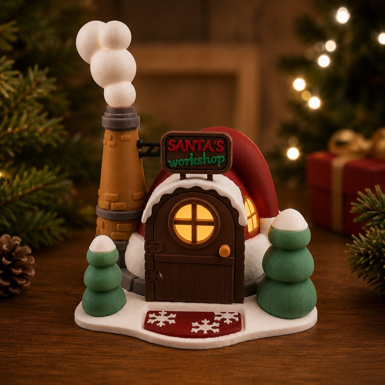 Prospect 3D - Fairy House Corner - Christmas - 3D Printed Tea Light Fairy Houses – Seasonal Miniature Home Décor (3–5")