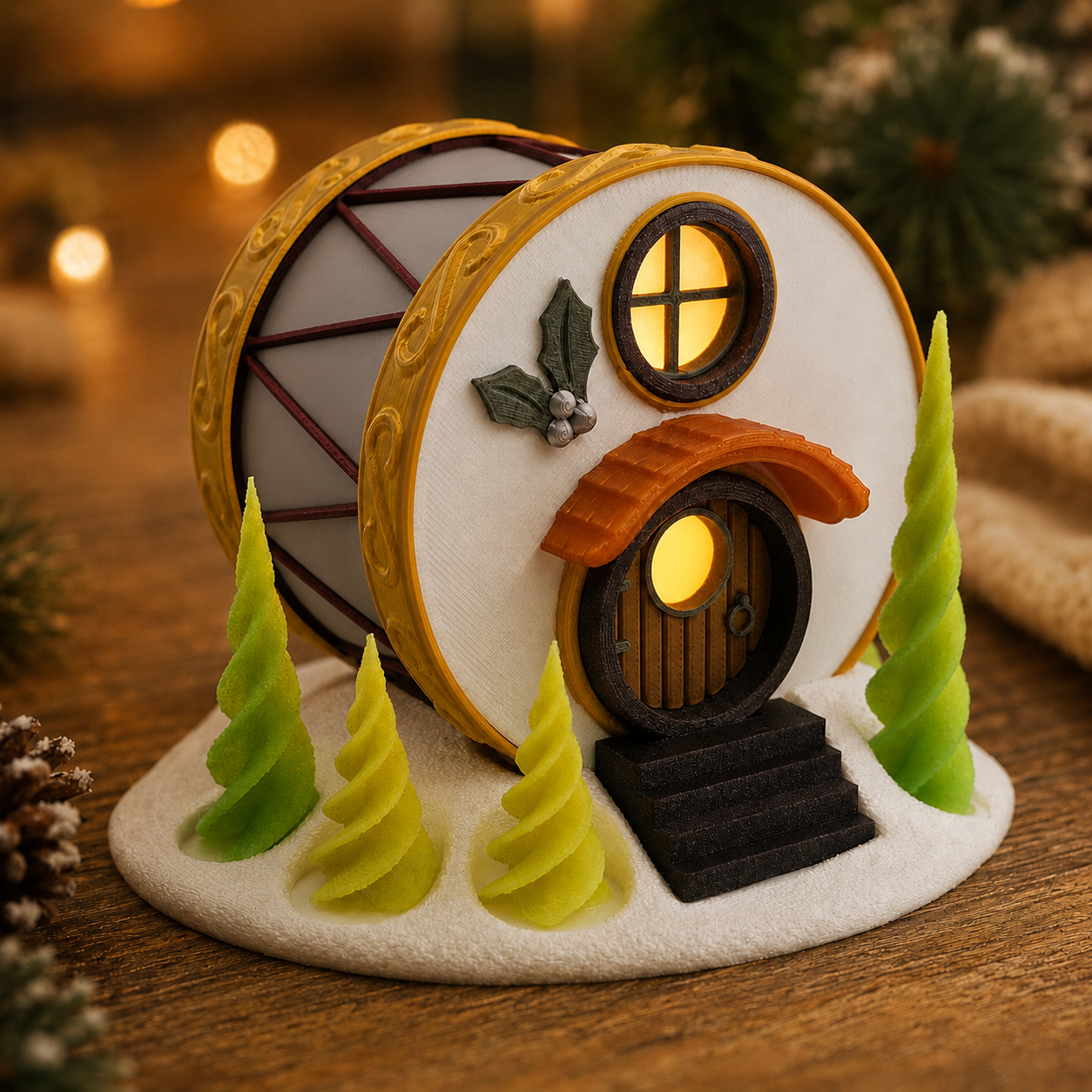Prospect 3D - Fairy House Corner - Christmas - 3D Printed Tea Light Fairy Houses – Seasonal Miniature Home Décor (3–5")