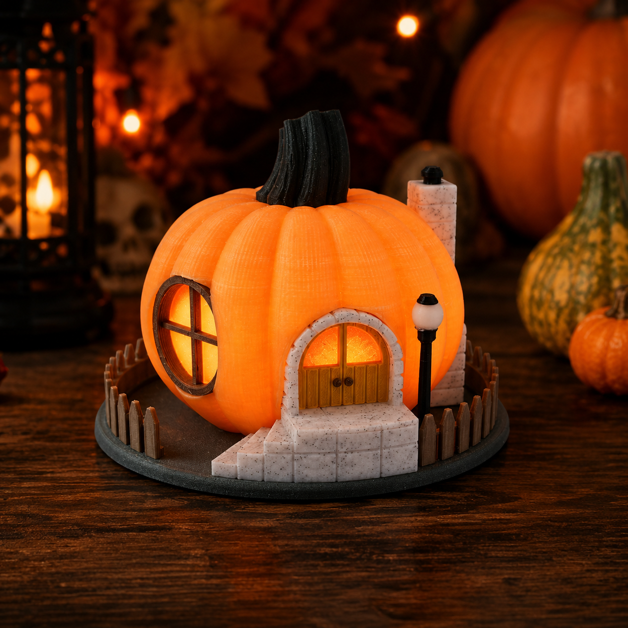 Prospect 3D - Fairy House Corner - Halloween - 3D Printed Tea Light Fairy Houses – Seasonal Miniature Home Décor (3–5")