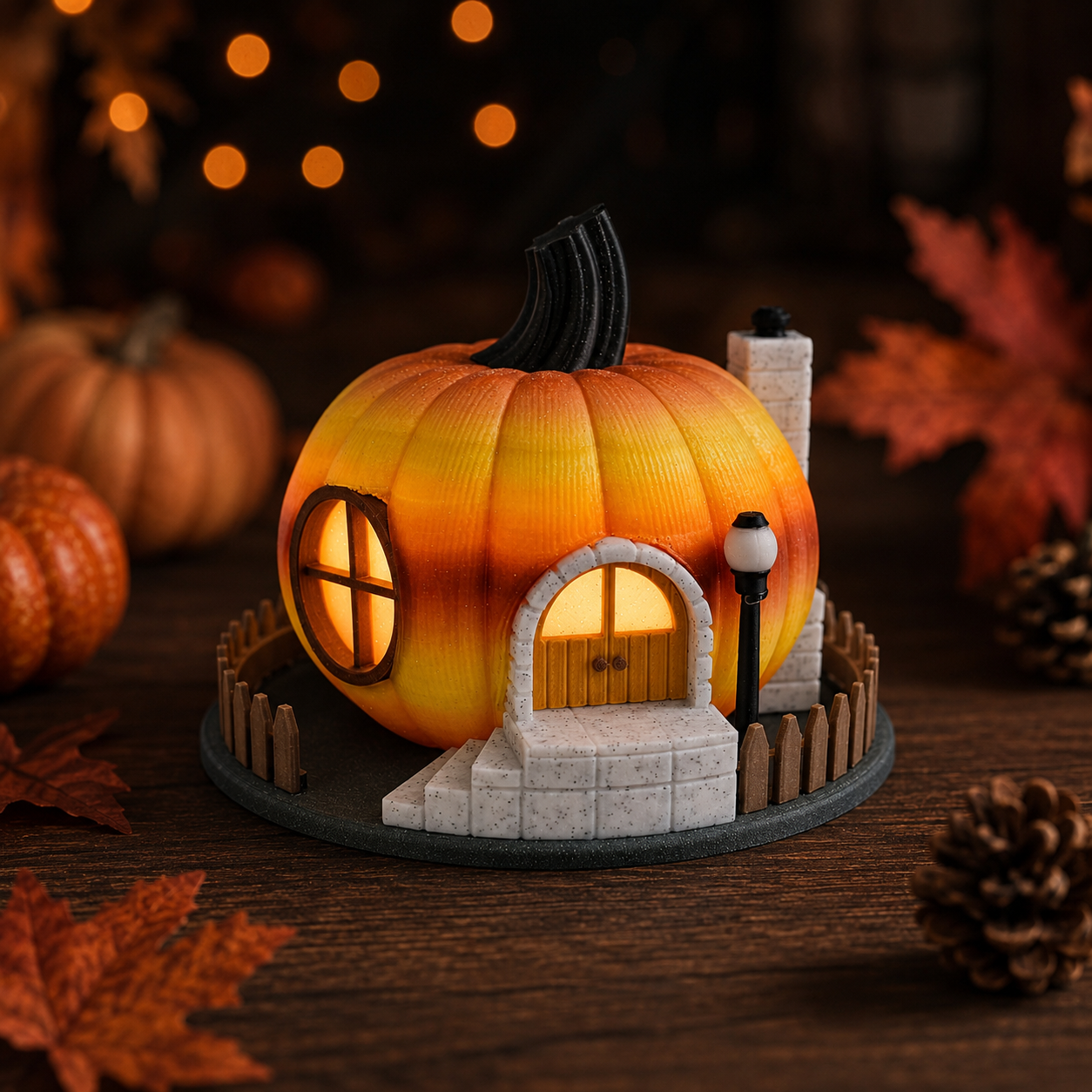 Prospect 3D - Fairy House Corner - Halloween - 3D Printed Tea Light Fairy Houses – Seasonal Miniature Home Décor (3–5")