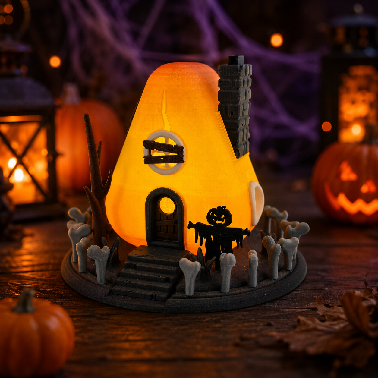 Prospect 3D - Fairy House Corner - Halloween - 3D Printed Tea Light Fairy Houses – Seasonal Miniature Home Décor (3–5")