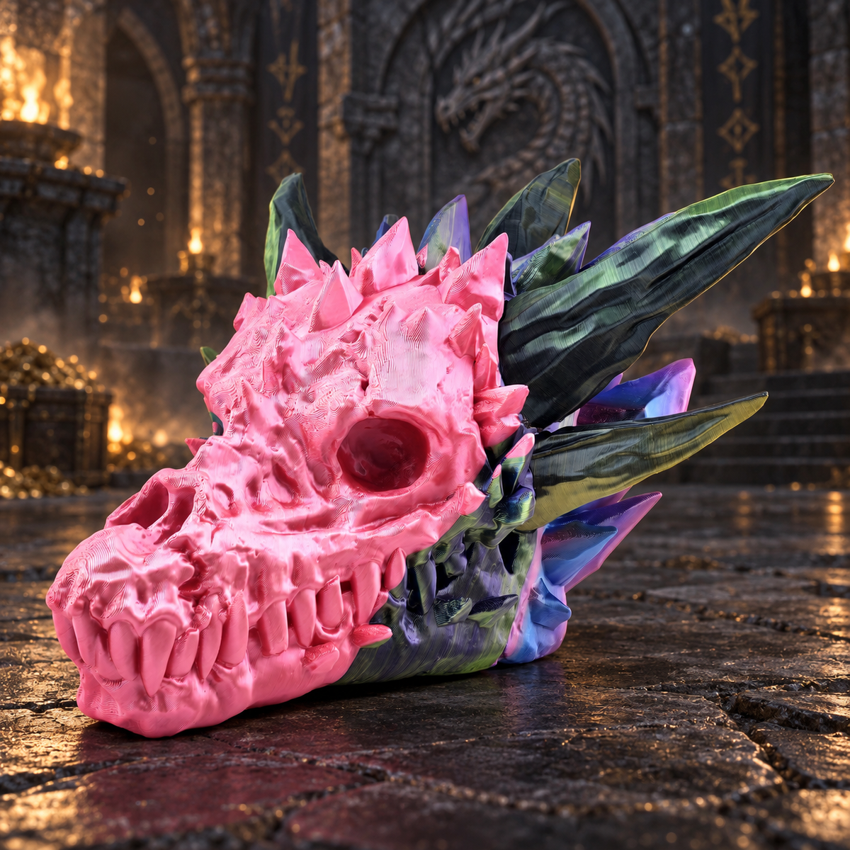Prospect 3D - The Dragons Lair - The Grand Hall Of Dragon Skulls - Diamond Skull - Decoration