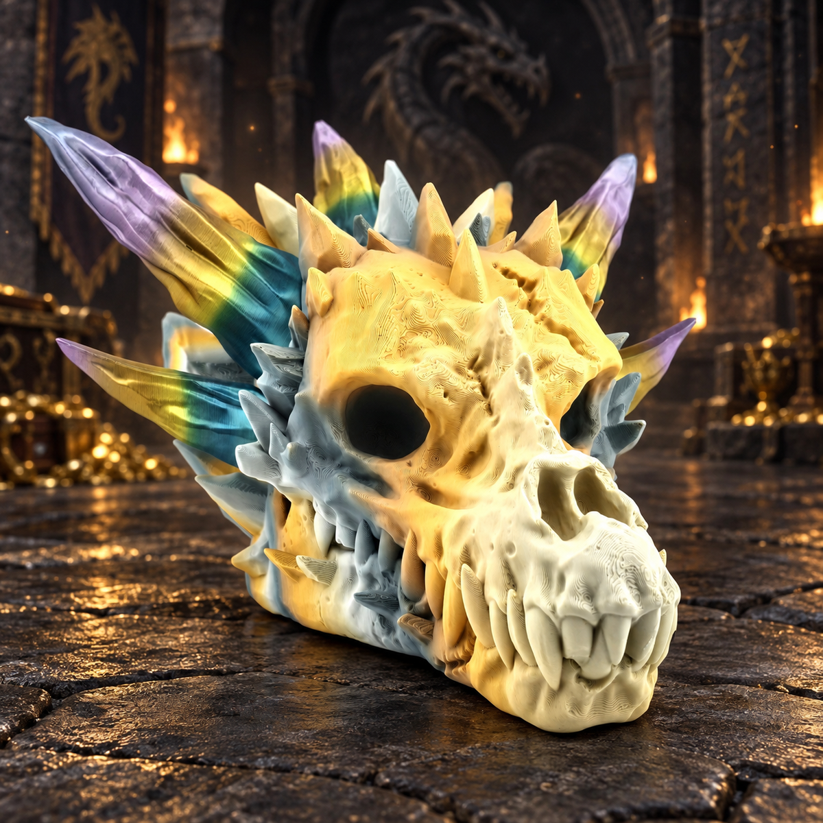 Prospect 3D - The Dragons Lair - The Grand Hall Of Dragon Skulls - Diamond Skull - Decoration