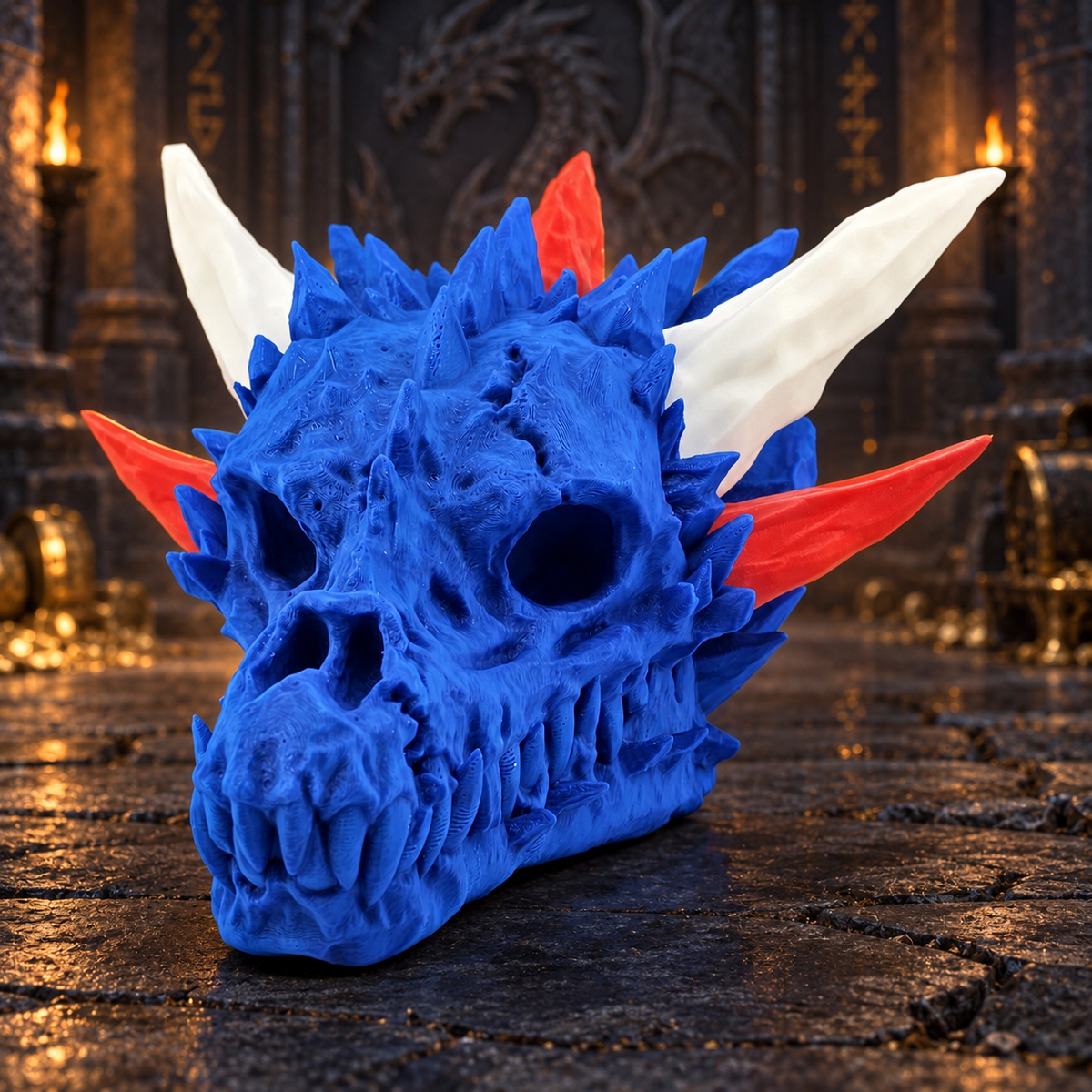 Prospect 3D - The Dragons Lair - The Grand Hall Of Dragon Skulls - Diamond Skull - Decoration