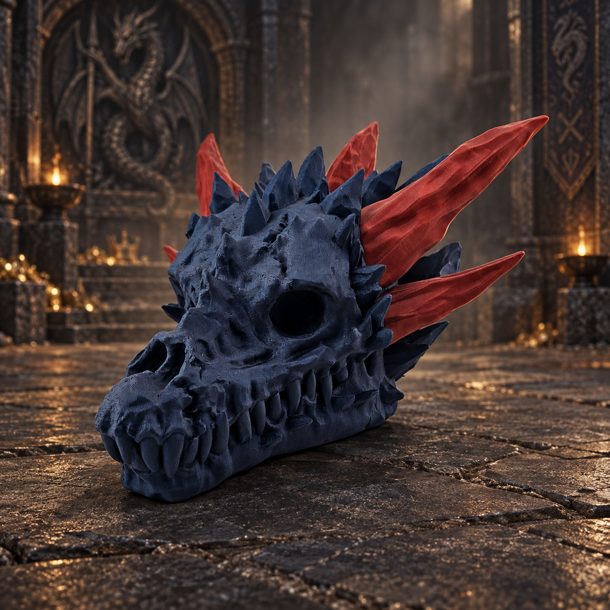 Prospect 3D - The Dragons Lair - The Grand Hall Of Dragon Skulls - Diamond Skull - Decoration