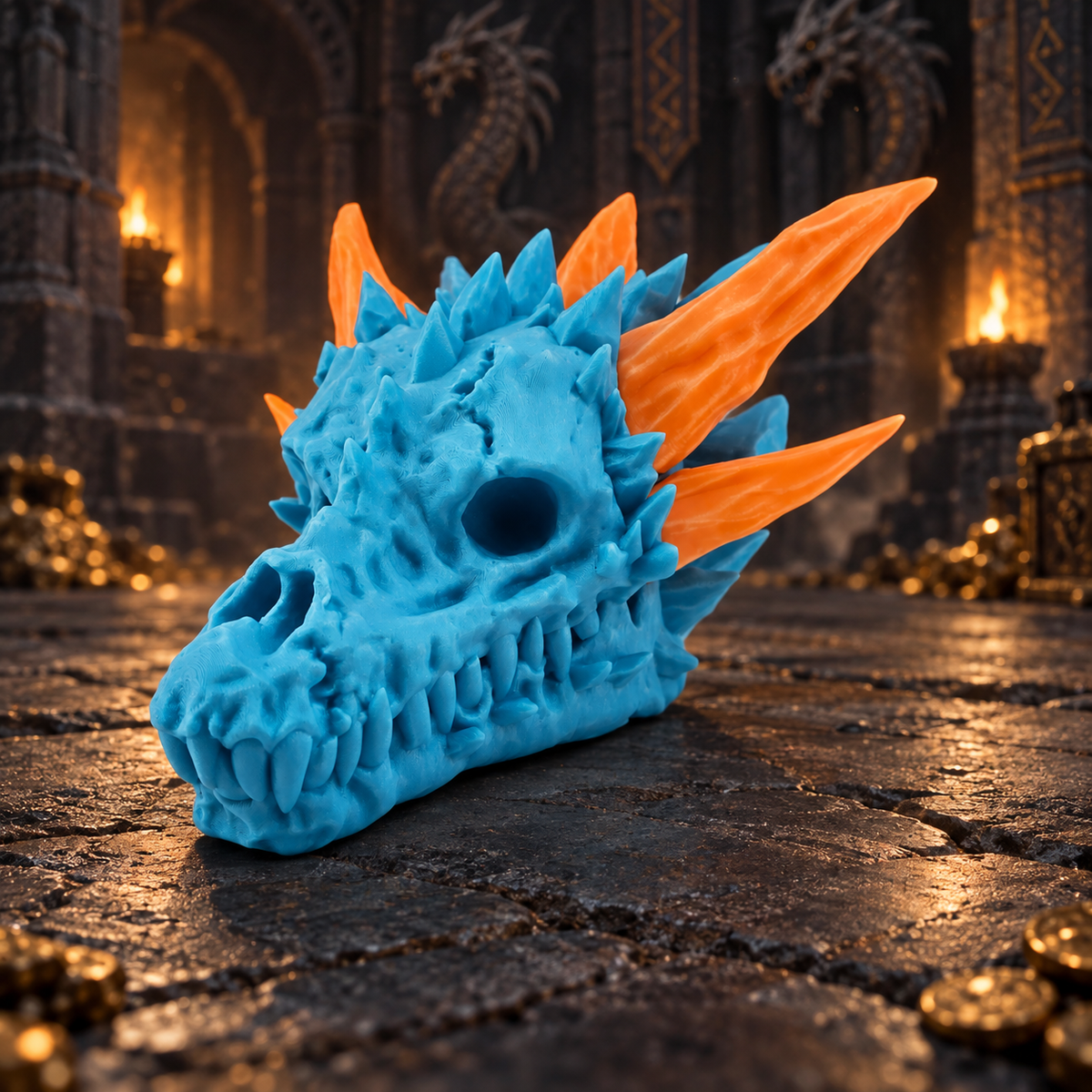 Prospect 3D - The Dragons Lair - The Grand Hall Of Dragon Skulls - Diamond Skull - Decoration
