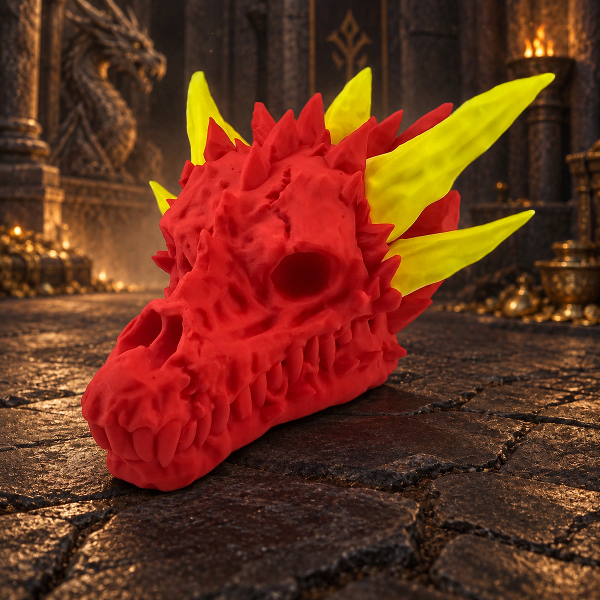 Prospect 3D - The Dragons Lair - The Grand Hall Of Dragon Skulls - Diamond Skull - Decoration