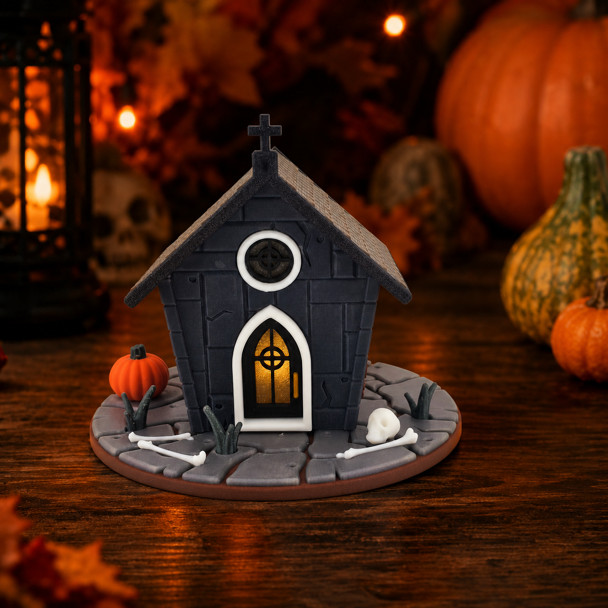 Prospect 3D - Fairy House Corner - Halloween - 3D Printed Tea Light Fairy Houses – Seasonal Miniature Home Décor (3–5")