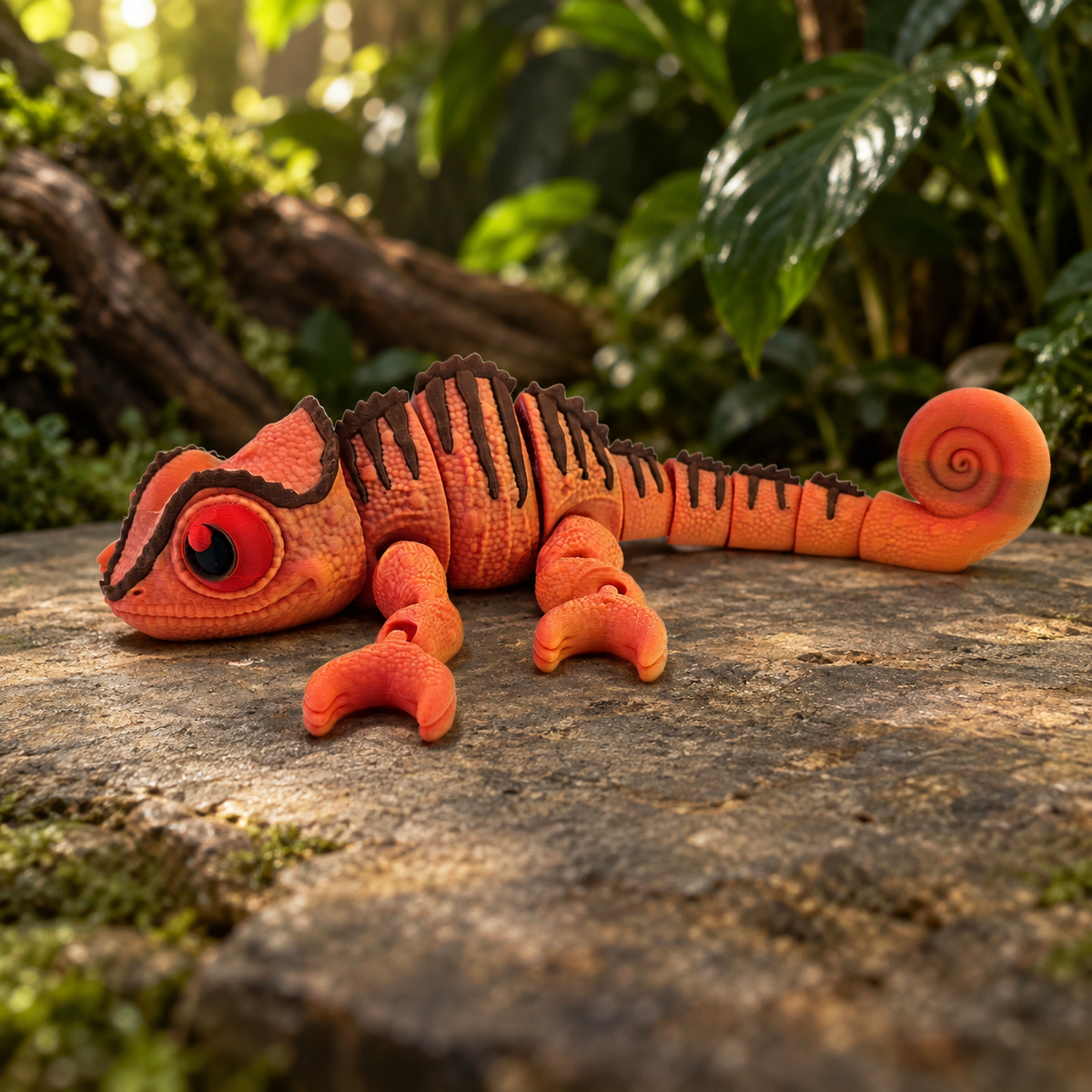 Articulated Chameleon – 10.5–13 Inch 3D-Printed Animal