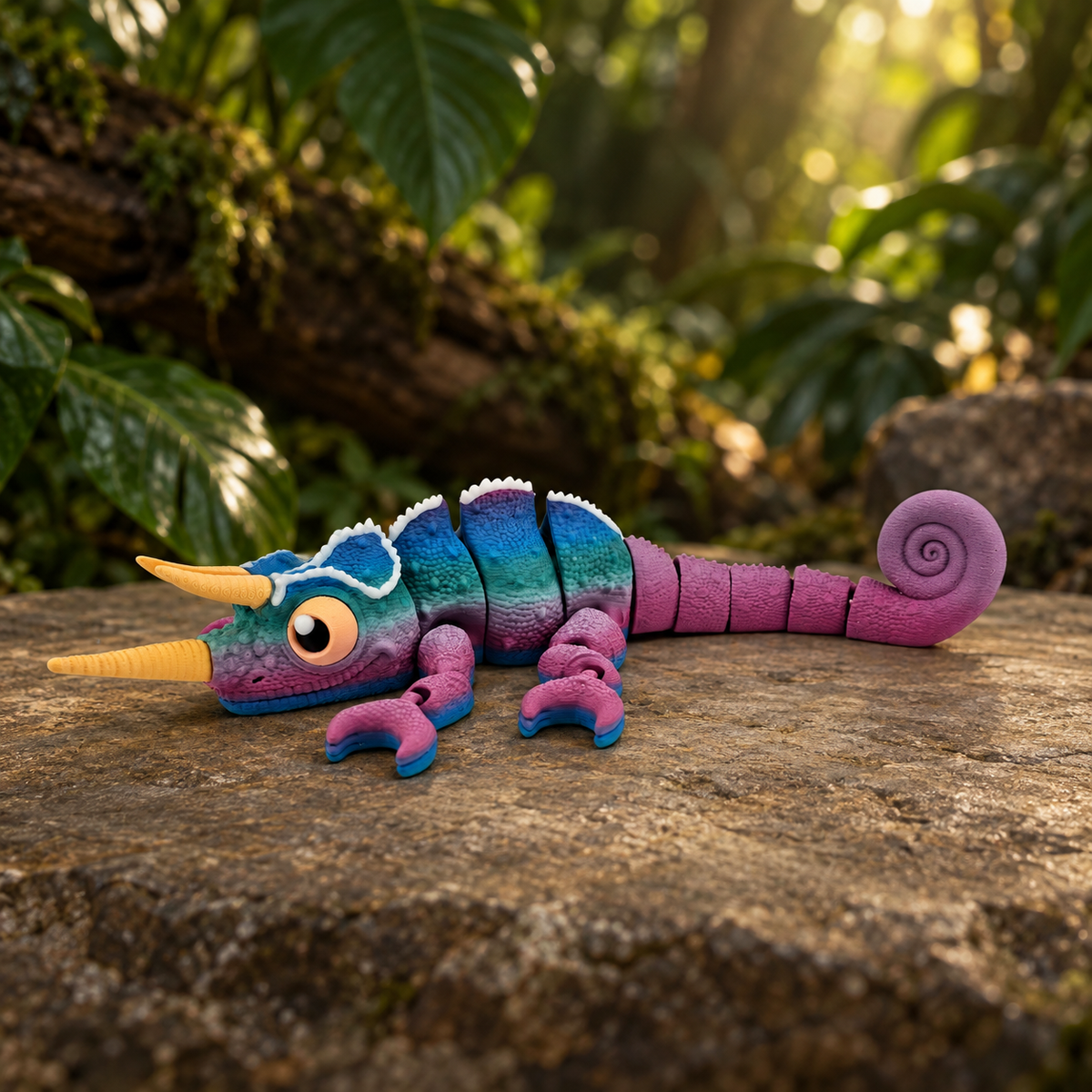 Articulated Chameleon – 10.5–13 Inch 3D-Printed Animal