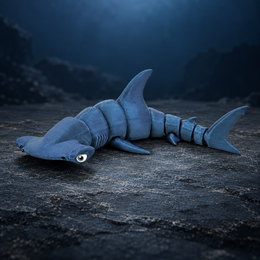 Prospect 3D - 3D Printed Shark Figurines – Great White & Hammerhead | 3" x 10.5" Ocean Decor