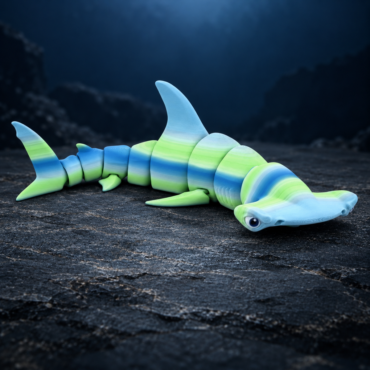 Prospect 3D - 3D Printed Shark Figurines – Great White & Hammerhead | 3" x 10.5" Ocean Decor