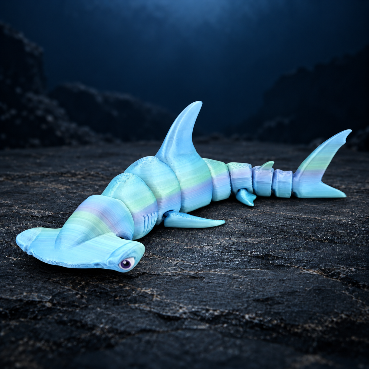 Prospect 3D - 3D Printed Shark Figurines – Great White & Hammerhead | 3" x 10.5" Ocean Decor